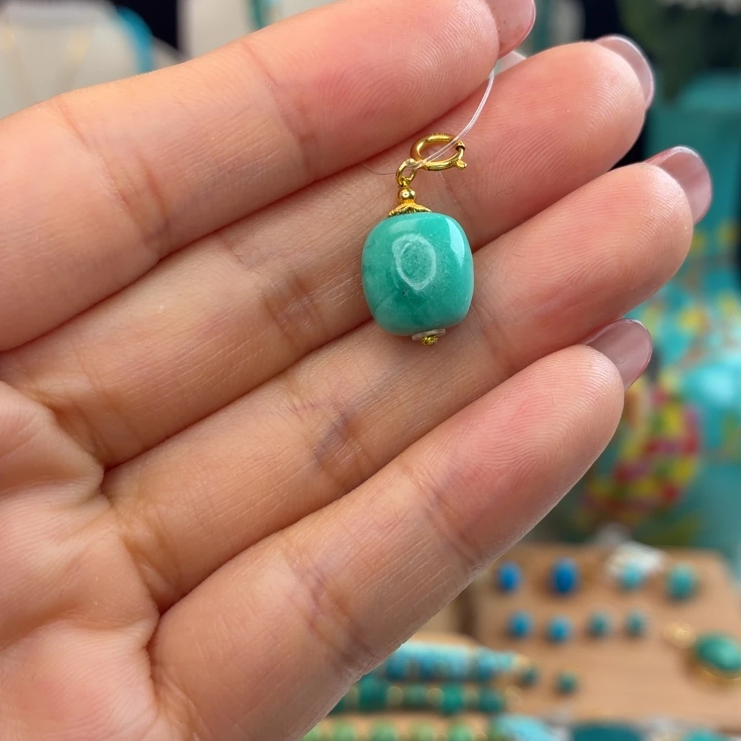 绿松石18K金镶嵌颈饰