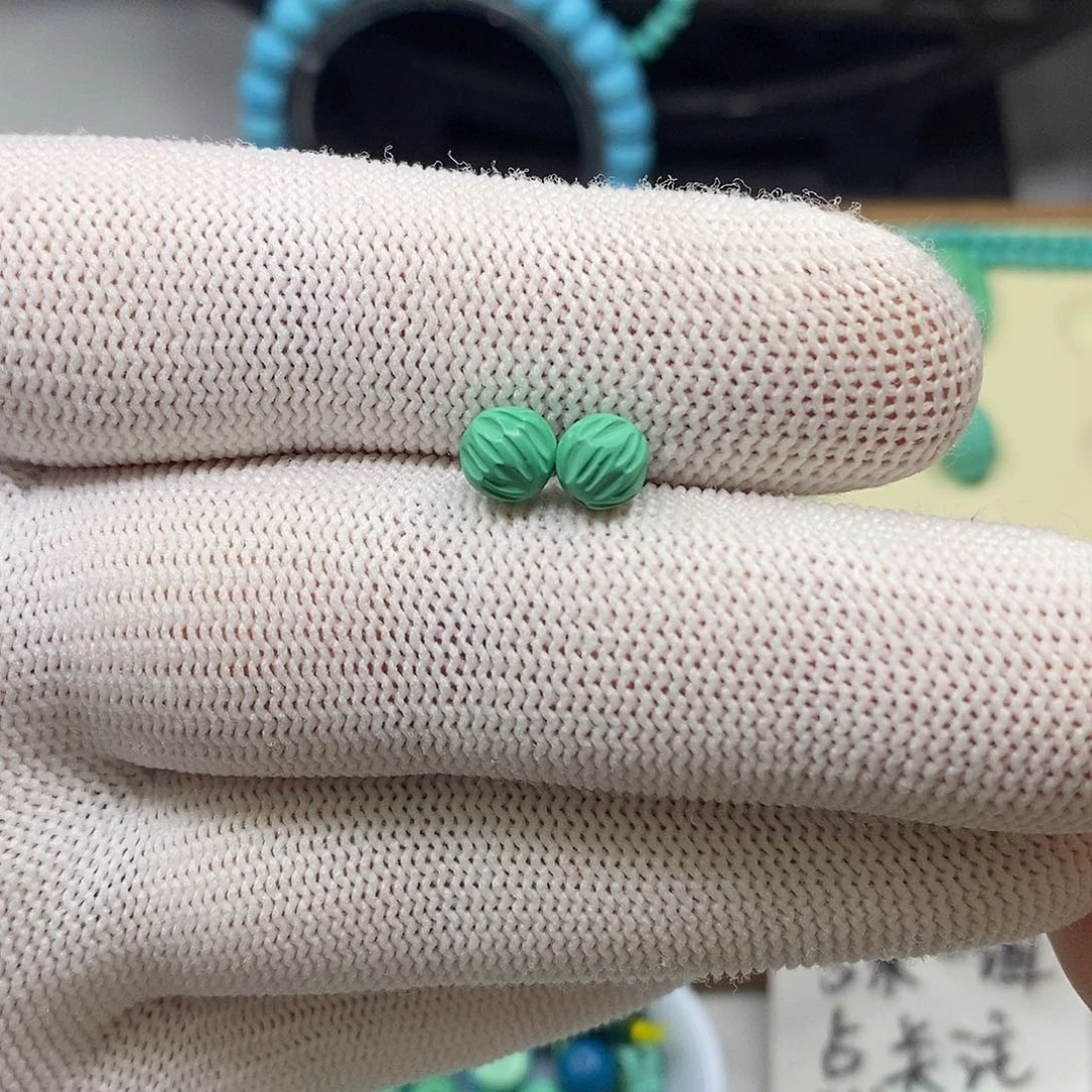 卡6mm百香籽圆珠高瓷绿色