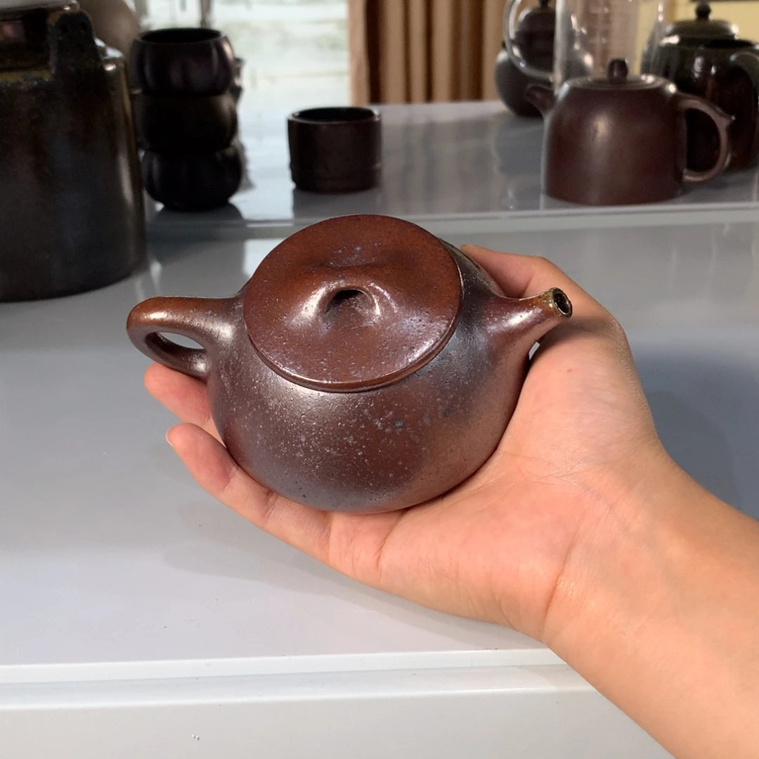 茶壶紫砂纯自然柴烧