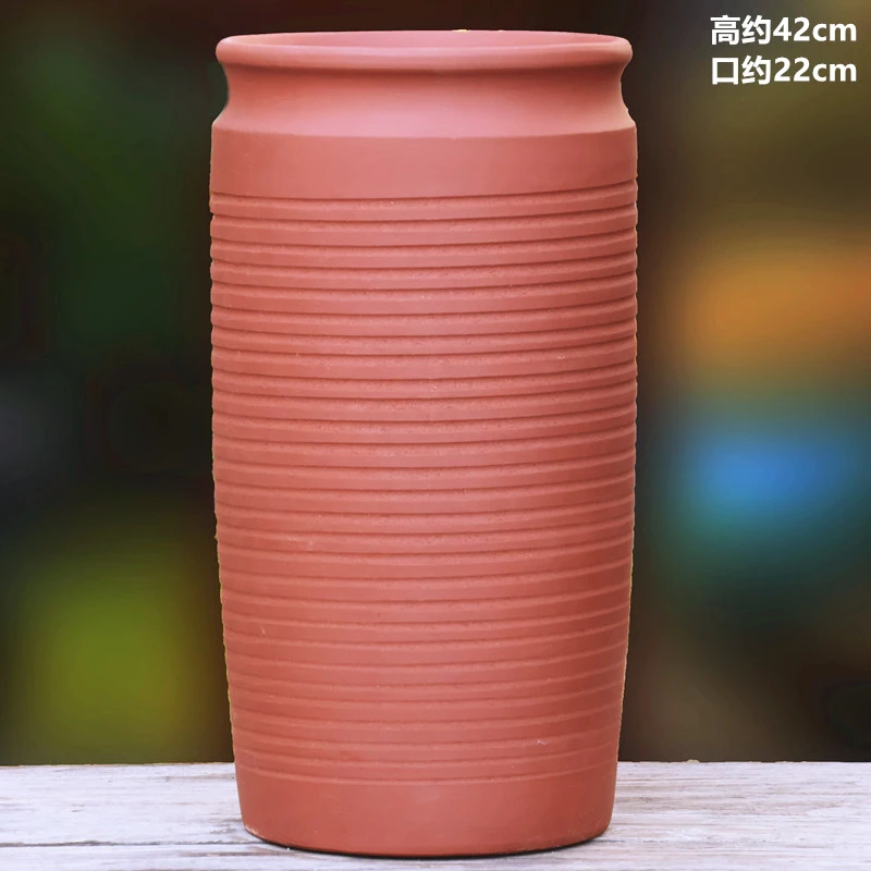 无釉红陶素烧陶土多肉植物花盆粗陶罐陶瓷三角梅专用户外庭院
