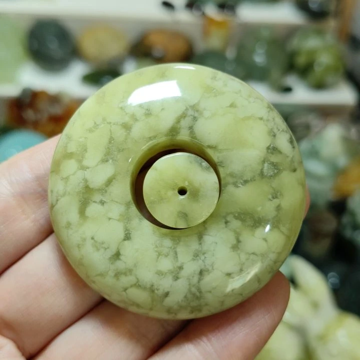 岫玉平安扣未镶嵌秋****3