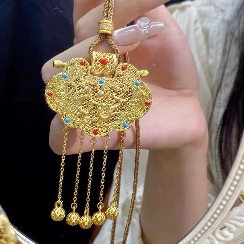 吊坠足银 【珐琅彩天子门生】不含链 高端大气上档次