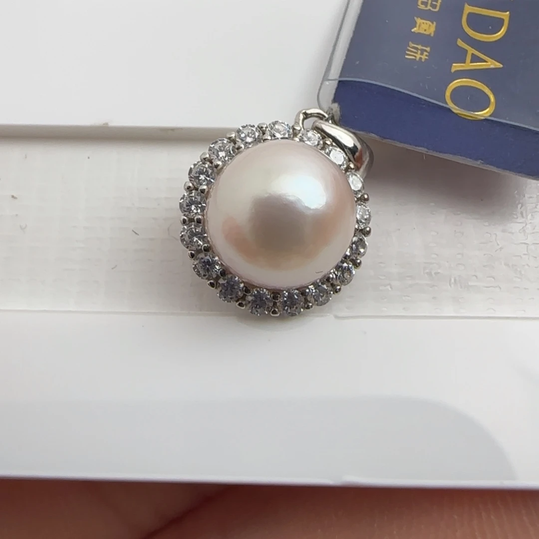 跟***楚银S925镶嵌海水珍珠颈饰Akoya8.5-9吊坠