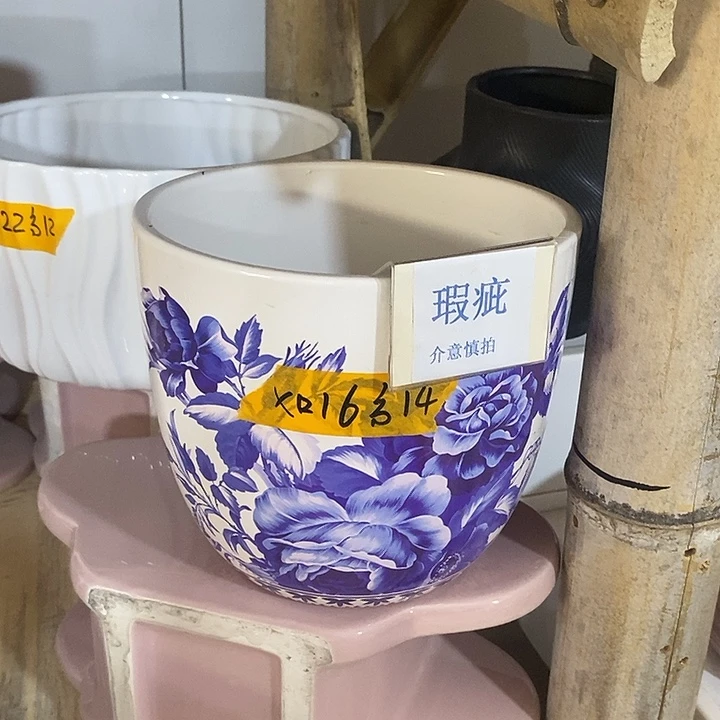 紫砂花盆多肉植物盆瑕疵有孔