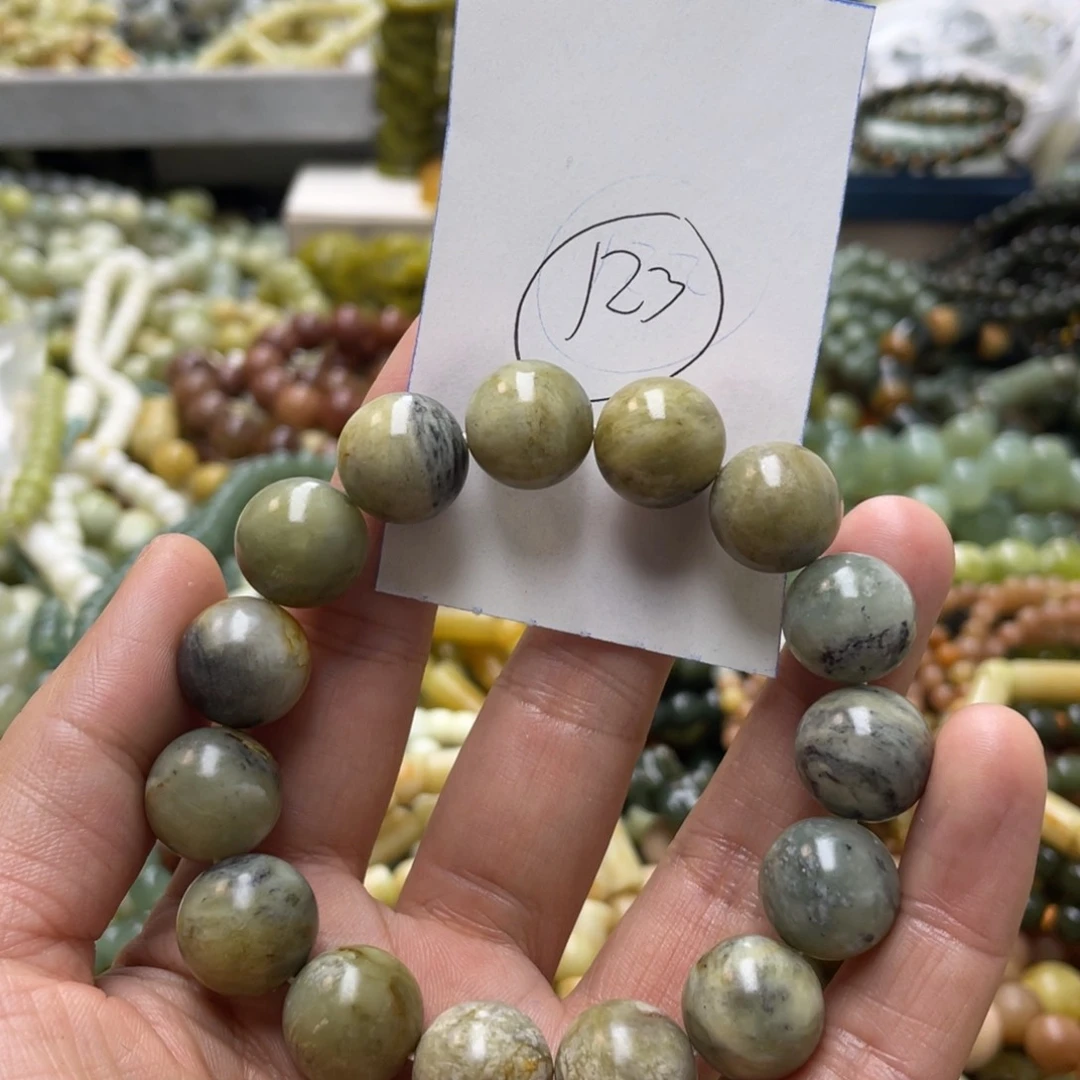 蛇纹石玉手链未镶嵌