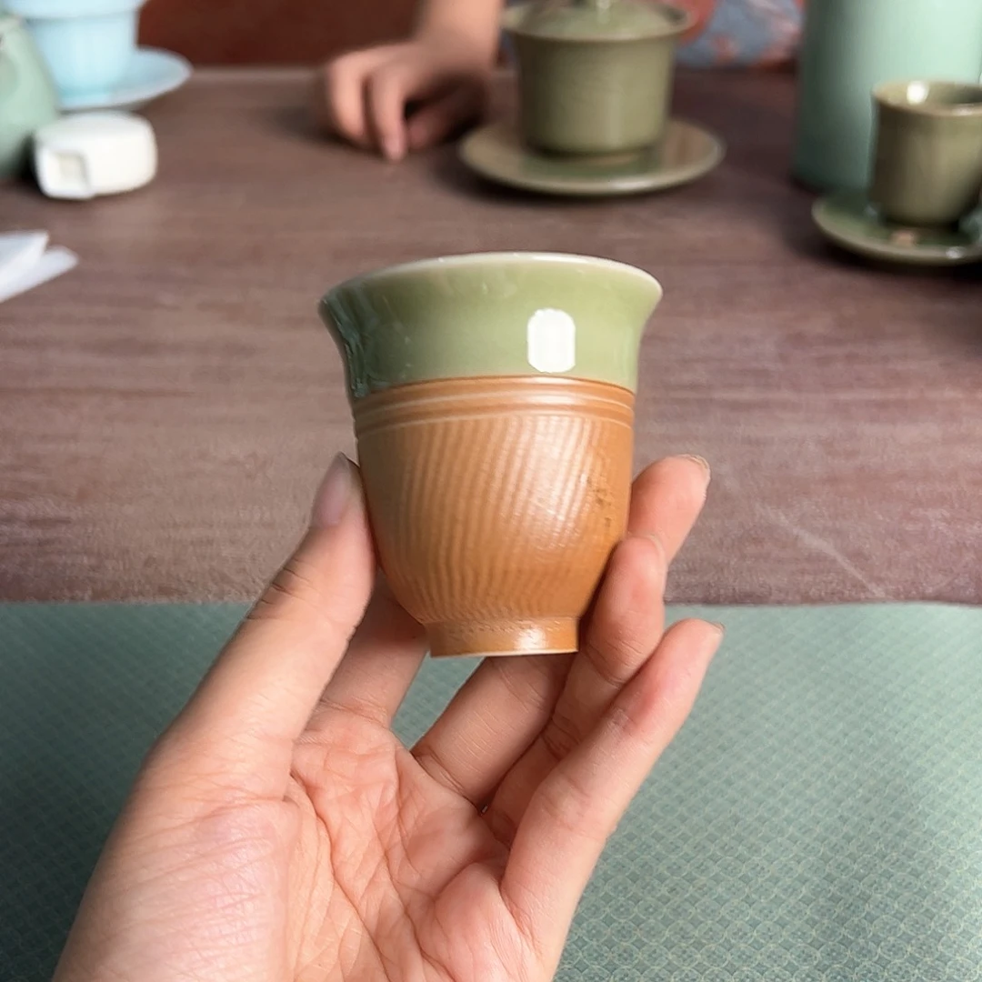 龙泉云间青瓷小米茶器