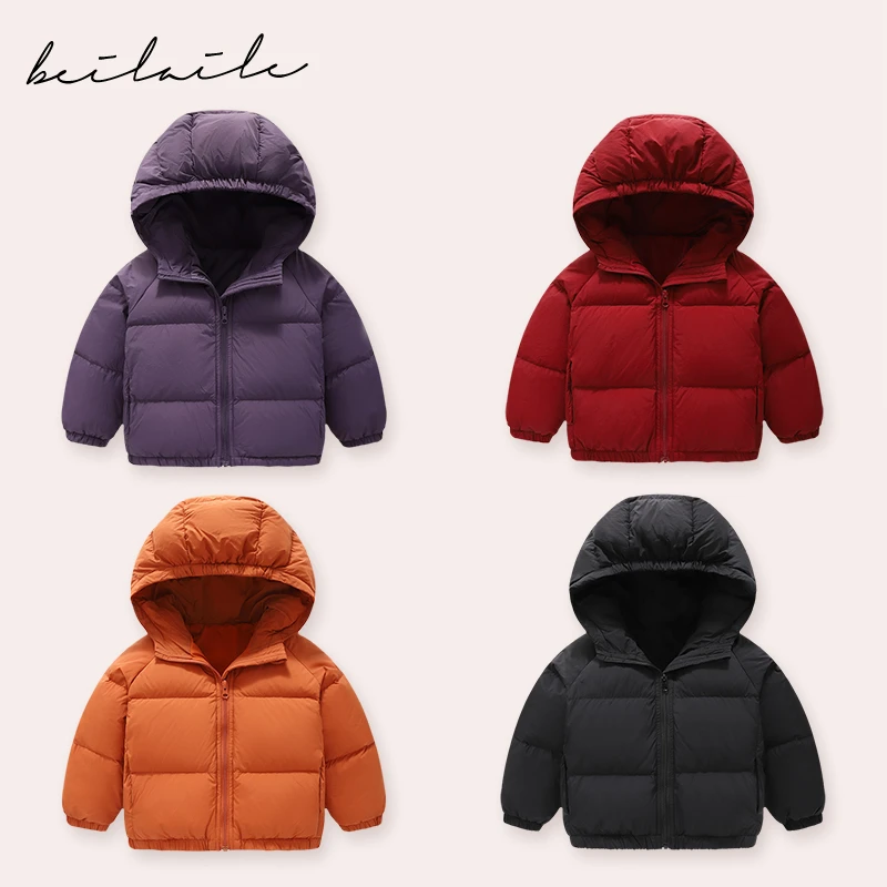 【连帽三防羽绒服 小洛妈咪】婴儿童羽绒服男女宝秋冬外套J25 ZJ