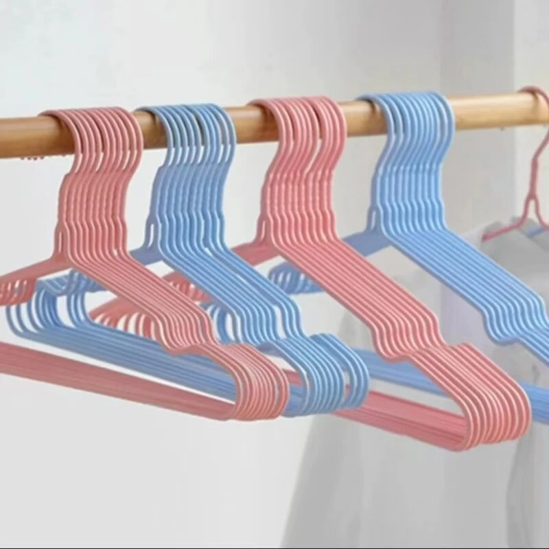 【福利品】10支颜色随机成人衣架防锈防爆晒衣架子无痕晾衣架家用