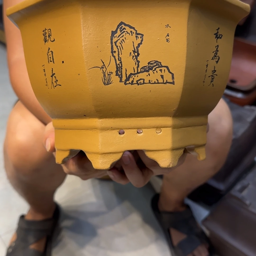 紫砂花盆口径27.17口径