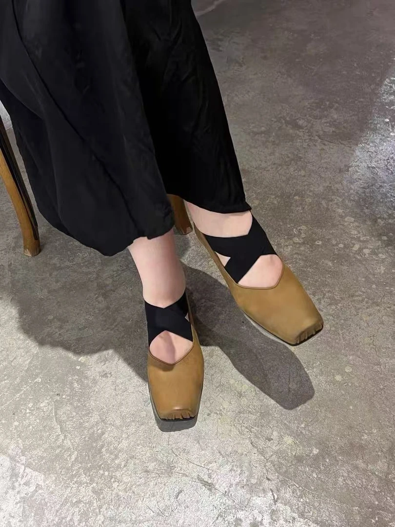 看描述再拍 水洗马皮女鞋 四季鞋真皮鞋百搭女士 马卡龙配色