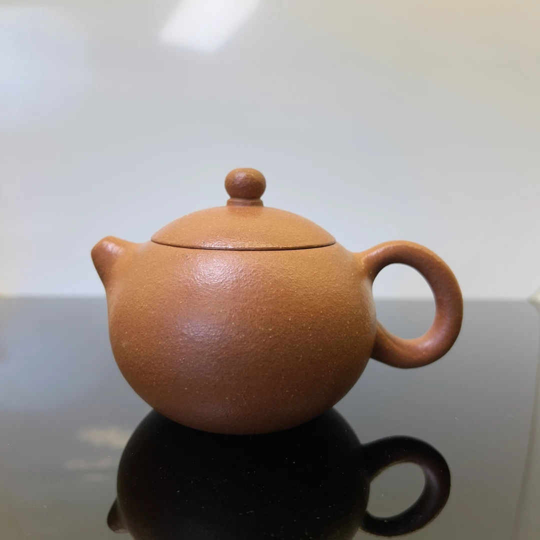 无钛酸钡无添加原矿绝红降坡西施紫砂壶190C茶具泡茶壶圆壶泥壶