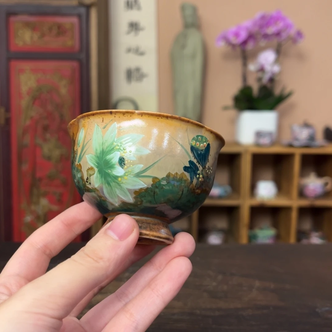 柴烧纯手工手绘陶瓷