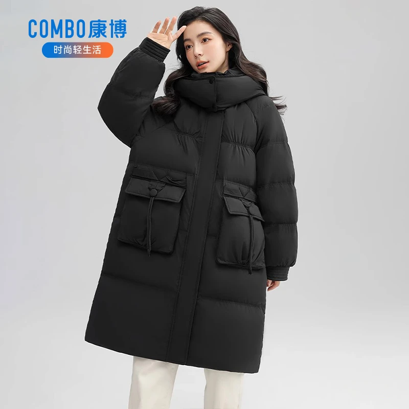 【崔万志20周年】combo康博时尚宽松长款女士羽绒服