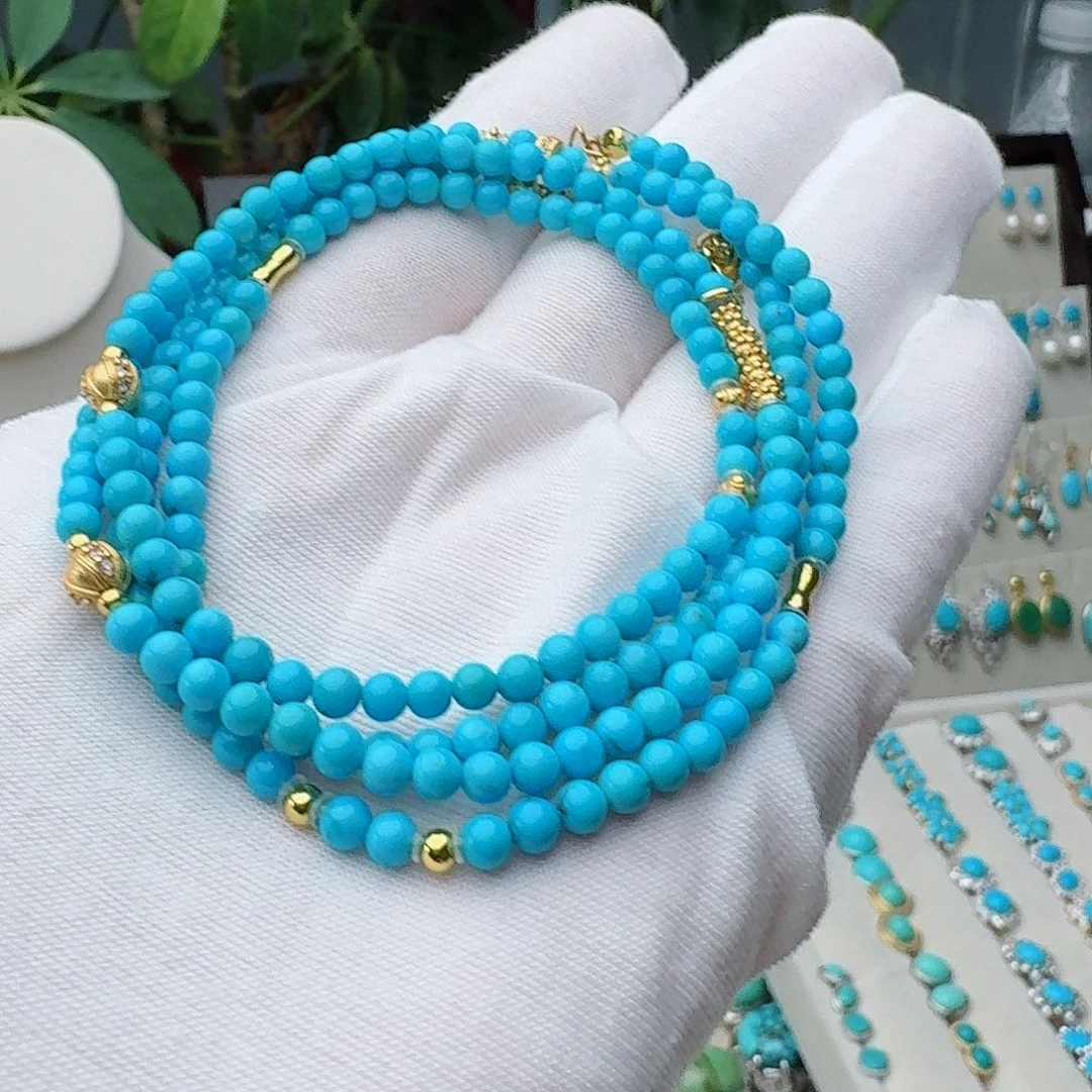 绿松石未镶嵌颈饰项链手串两用款