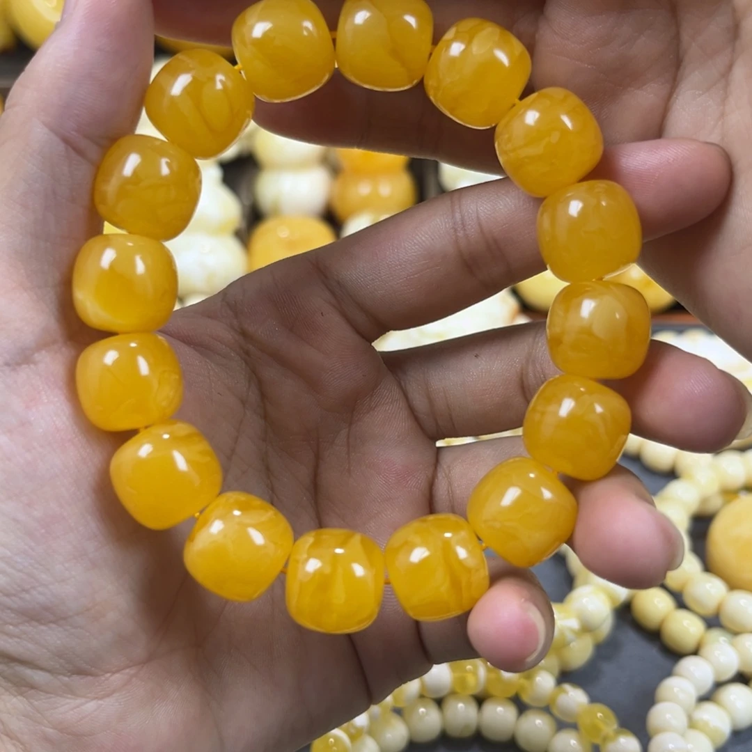 手串琥珀未镶嵌同料老邢手串14mm