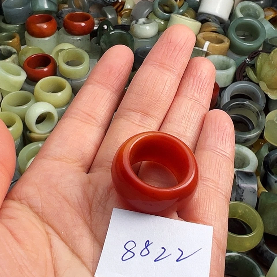 【闪购商品】未镶嵌蛇纹石玉戒指晓*