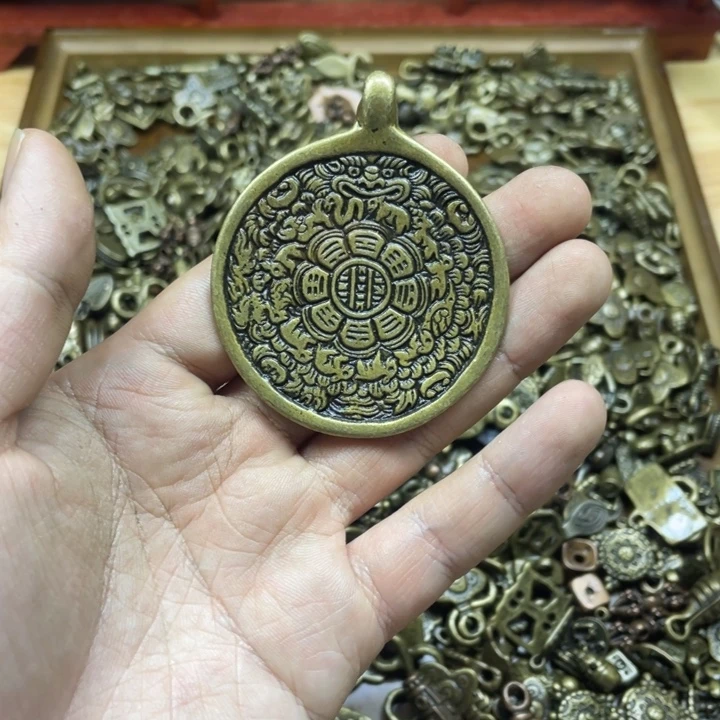 藏传九宫黄利马手工翻砂微瑕福利