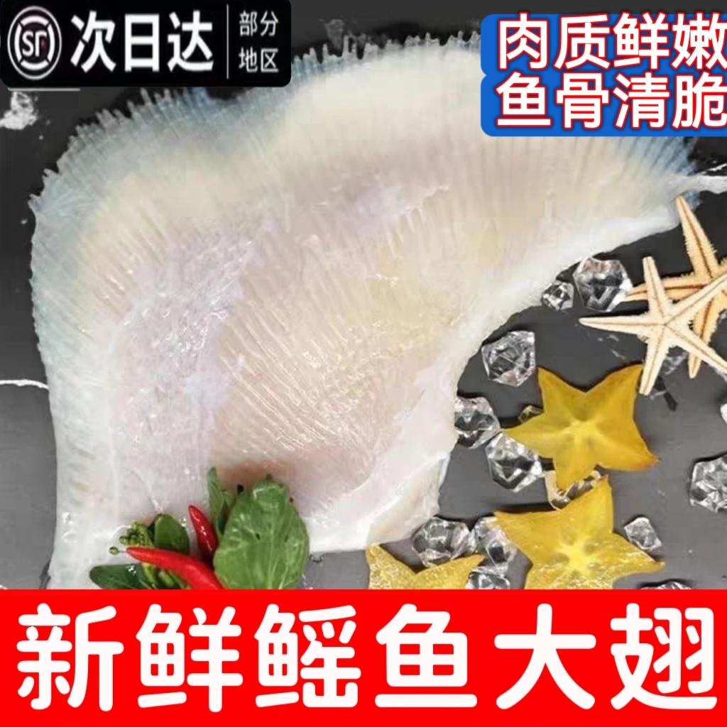 鳐鱼大翅新鲜冷冻海鲜水产魔鬼鱼瑶鱼翅鳍鳐鱼翅老板摇鱼批发商用