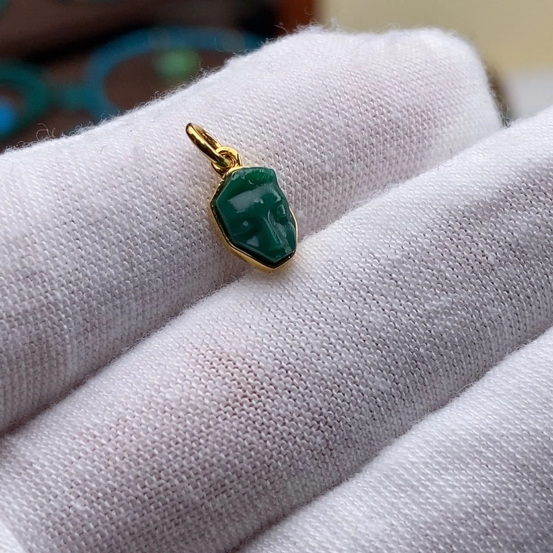 绿松石18K金镶嵌绿松石配饰