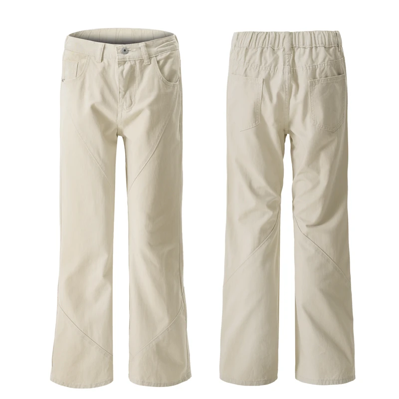 春夏新款微喇裤男生潮牌美式高级感百搭宽松休闲裤潮流高街阔腿裤