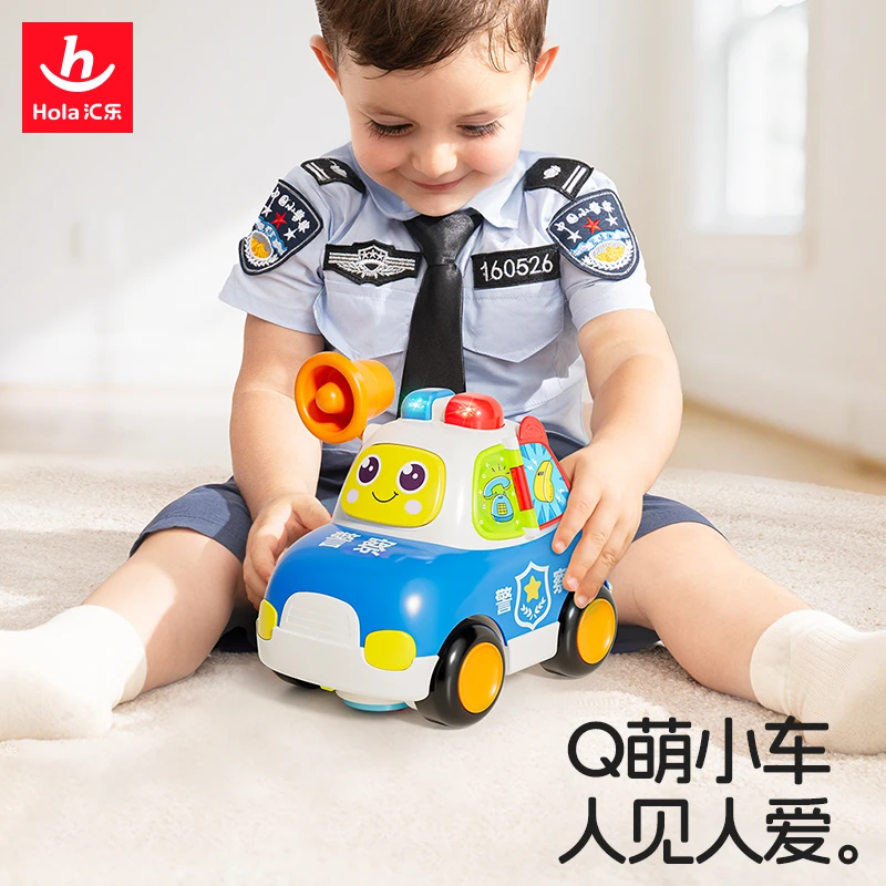 汇乐正义警车玩具男孩女孩电动早教益智玩具