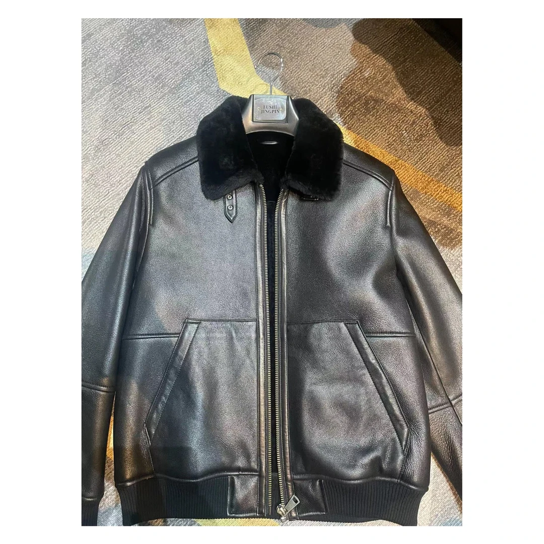 【断码福利】男士冬季皮毛一体外套休闲潮流帅气时尚保暖百搭