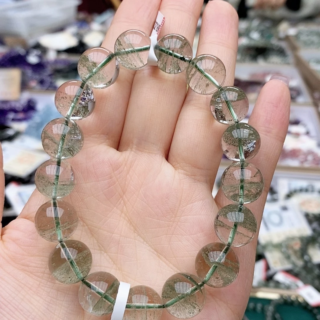 水晶手链未镶嵌C345 绿幽灵 12m+