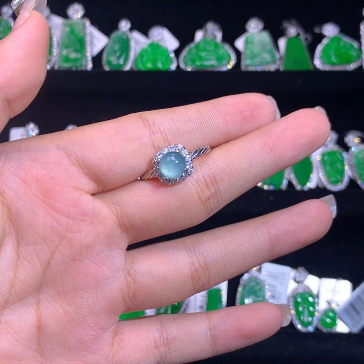 【闪购商品】颈饰银S925镶嵌翡翠天然翡翠