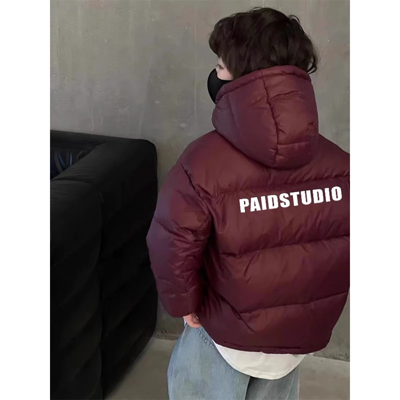 qc【现货】冬装儿童字母印花潮流保暖连帽羽绒服MPG0131-PP1