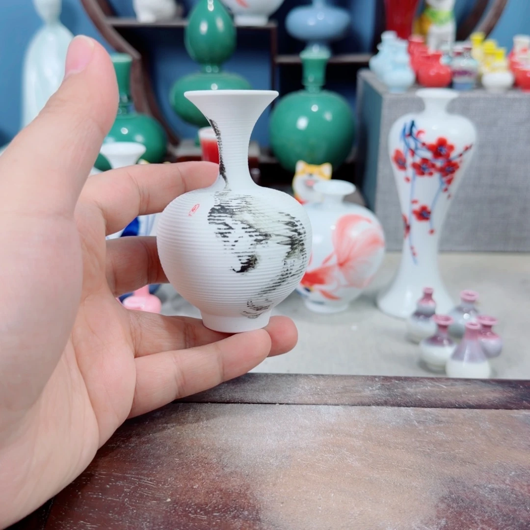 陶瓷手工小花器摆件