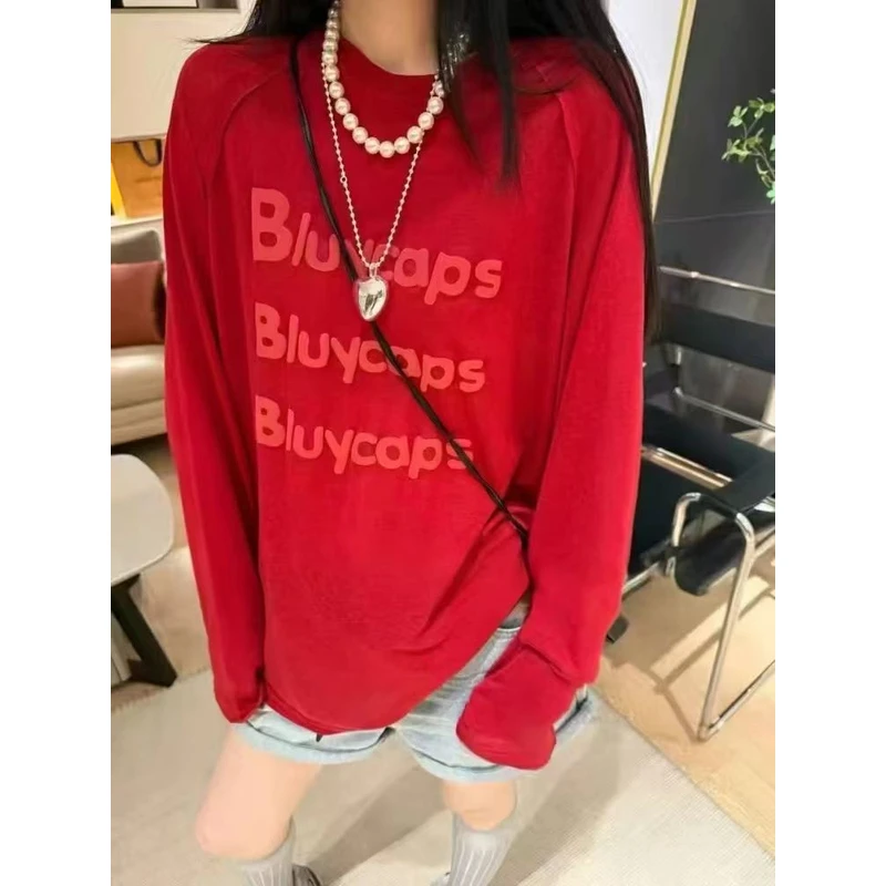 085【夏季新款】立体发泡印花三排字母潮牌宽松休闲防晒T恤（25483