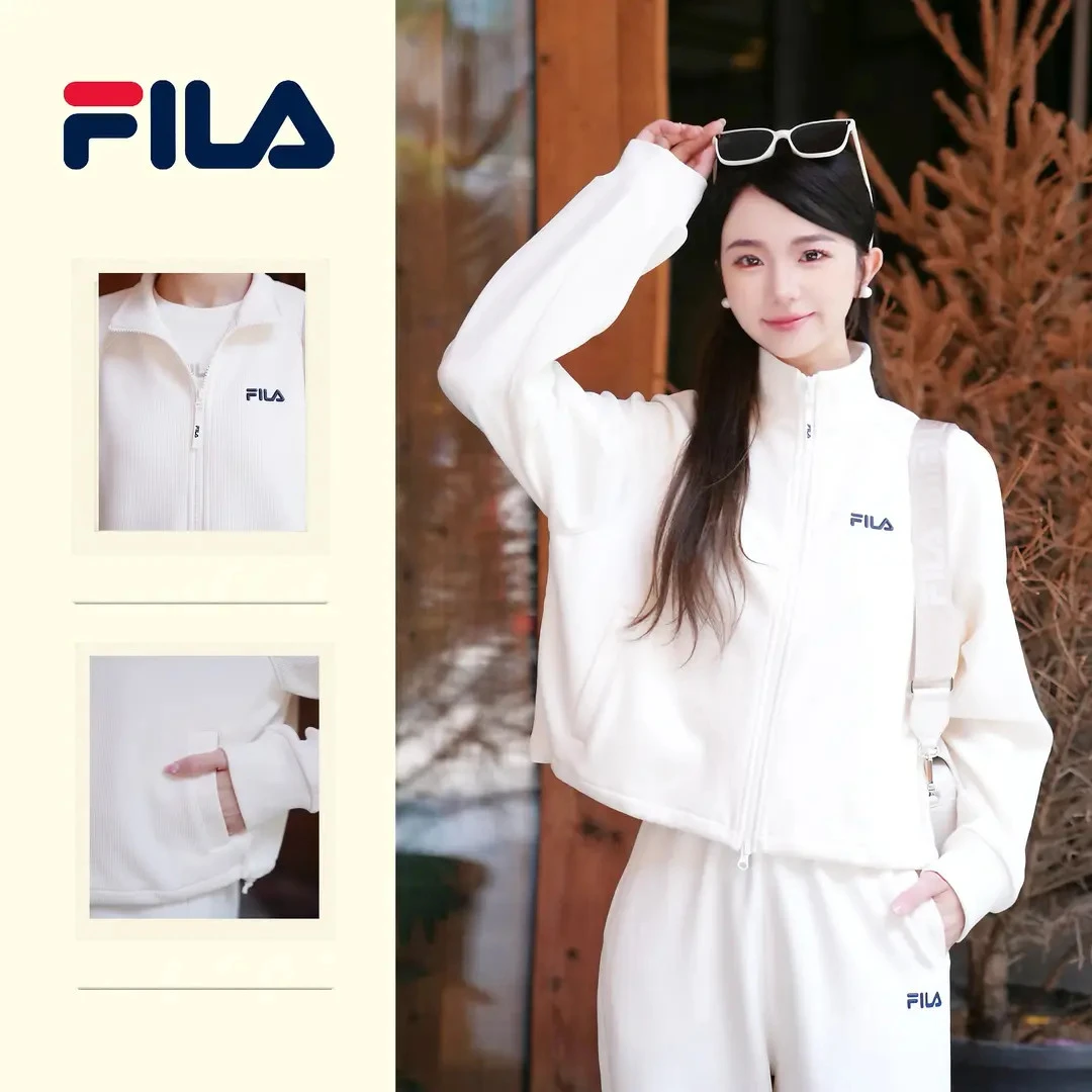 【宽松挺括遮肉】FILA/斐乐女秋季新款保暖显瘦长袖外套F11W539501F