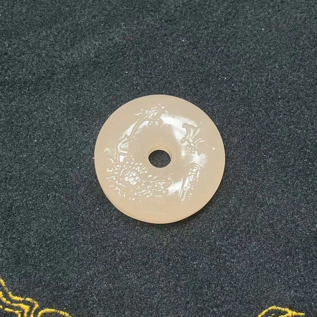 藕粉雕刻平安扣吊坠e070多样性选一