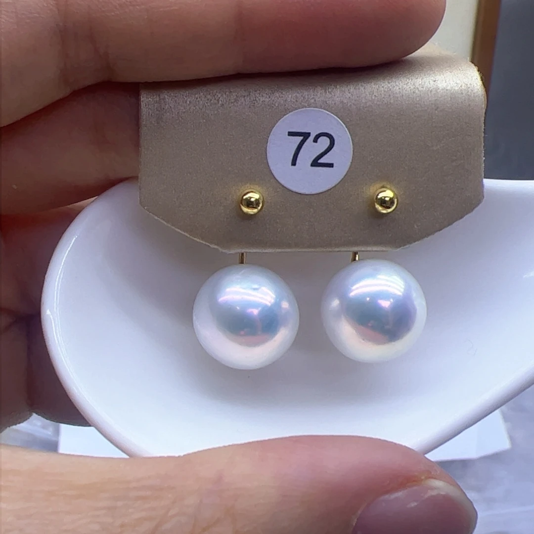 淡水珍珠耳饰银S925镶嵌