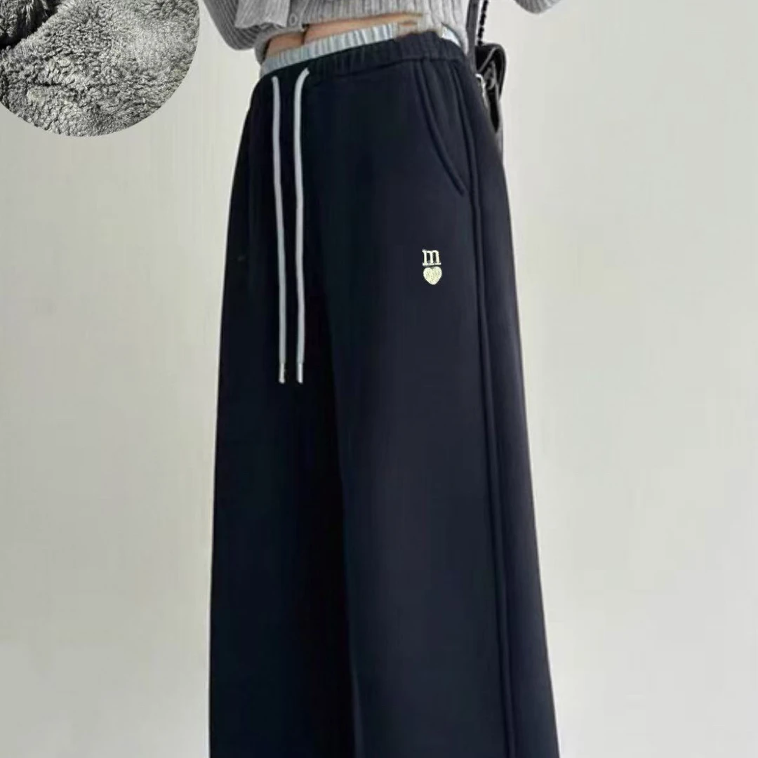 念希麻麻   F03加绒超大版裤