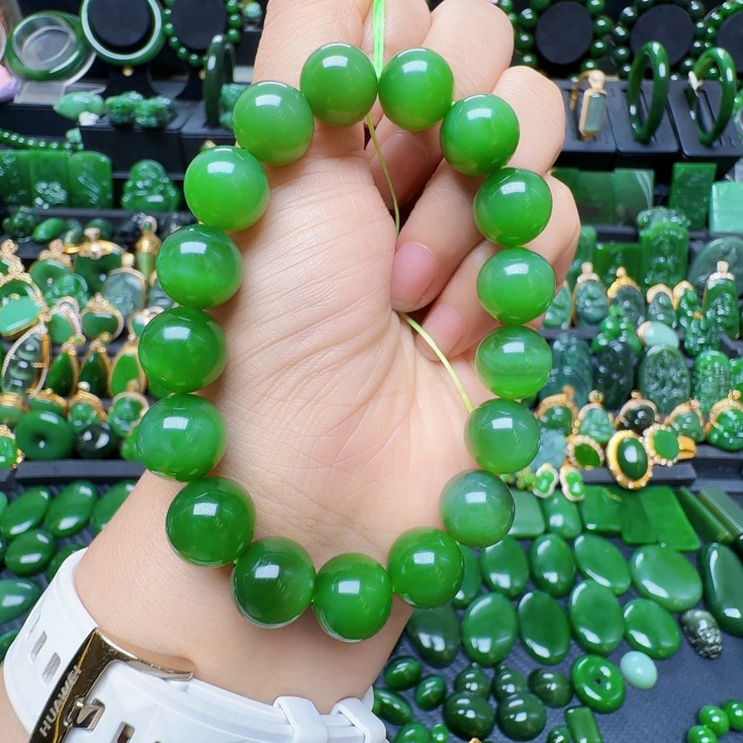 和田玉（碧玉）未镶嵌手链