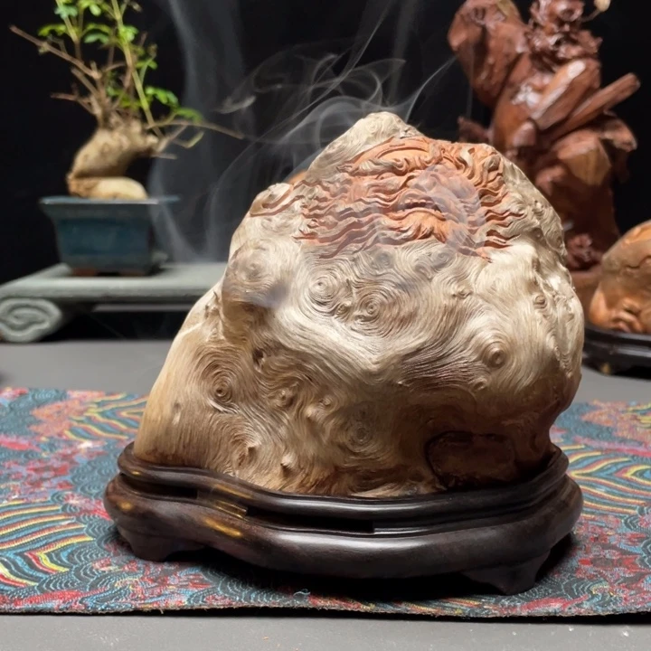 布***作香榧木钟馗荔枝木香炉