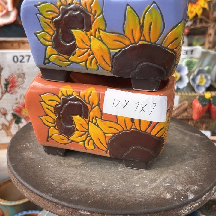 紫砂花盆粗陶材质多肉花盆