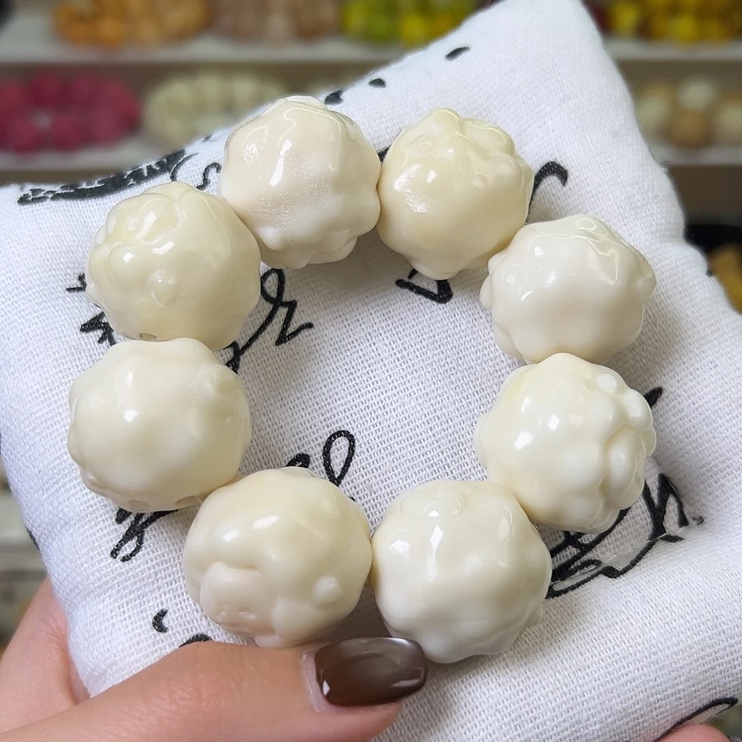 菩提根/象牙果手串瑕疵白云朵羊头一串卡25➕