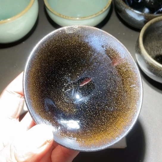 茶盏413 建窑建盏微瑕磨底