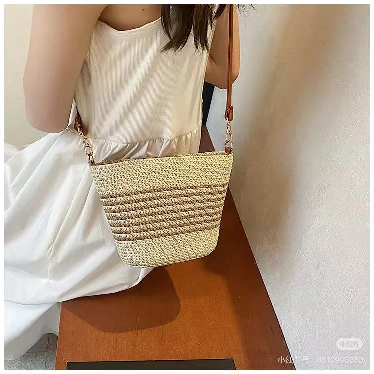 小号条纹平价时尚小托特包夏季流行海边度假户外出游