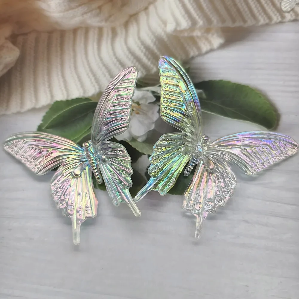 【主播推荐】6.5厘米镭射幻彩蝴蝶发箍头饰配件材料