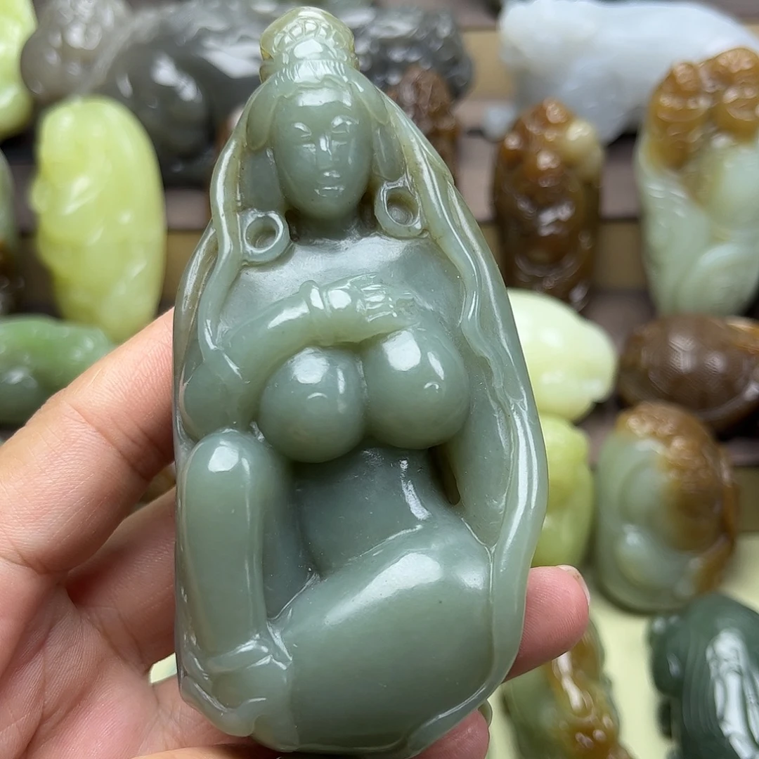 和田玉未镶嵌挂件