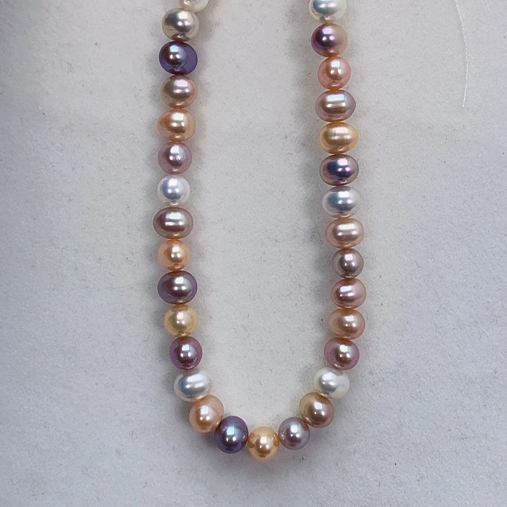 淡水珍珠颈饰银S925镶嵌