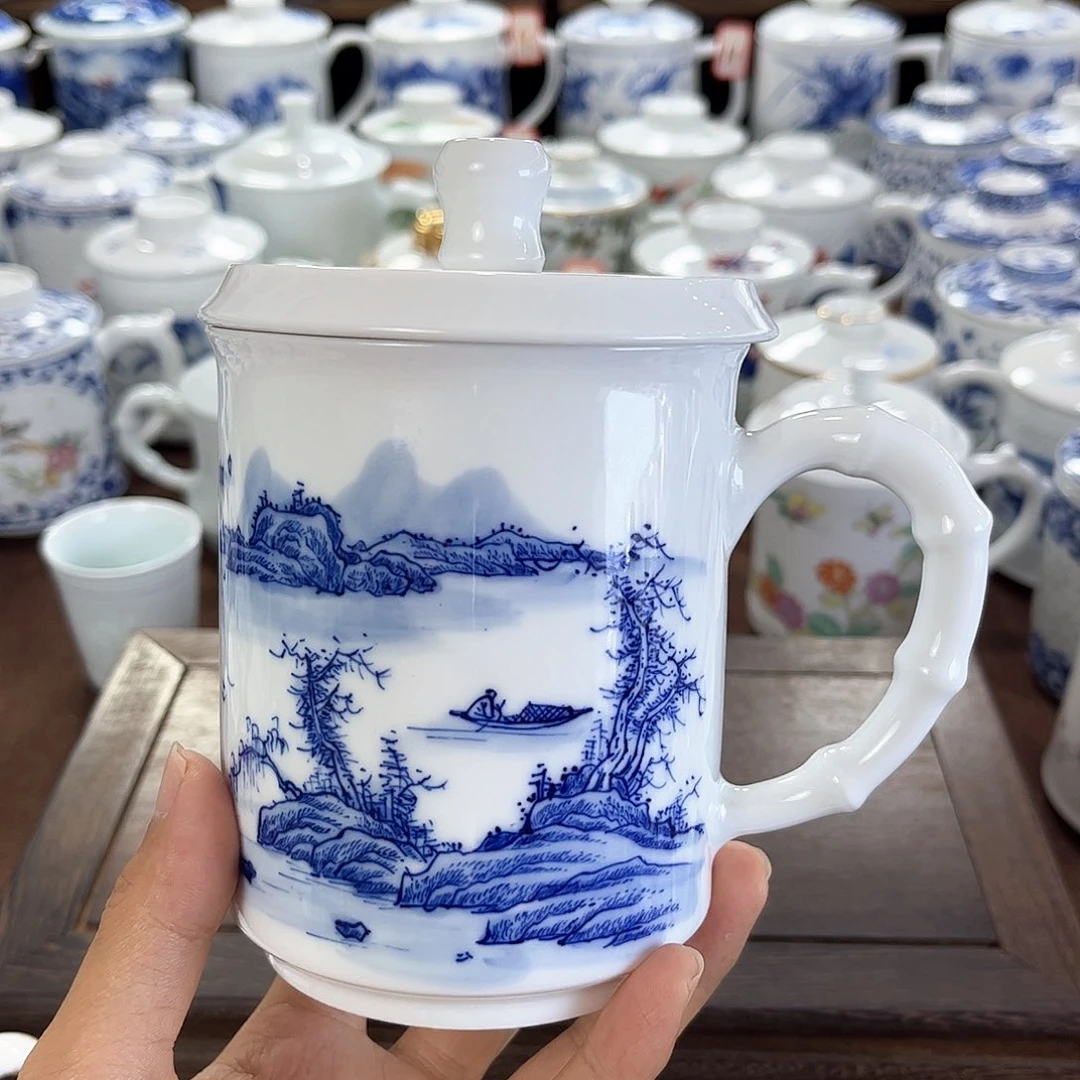 雪***者摆件景德镇陶瓷马克杯