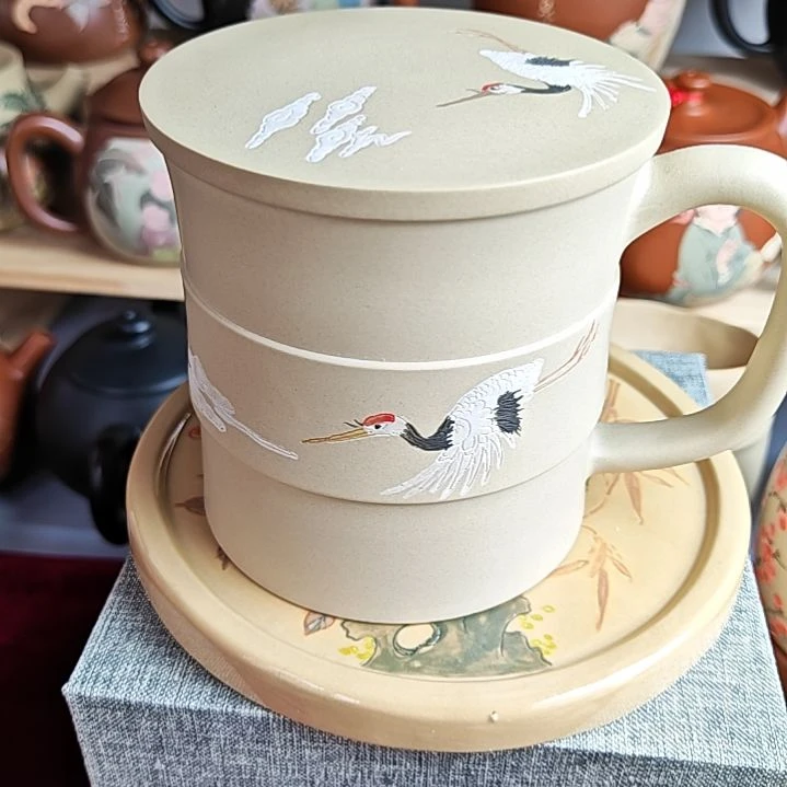 建水紫陶复烧全品办公杯32号300cc