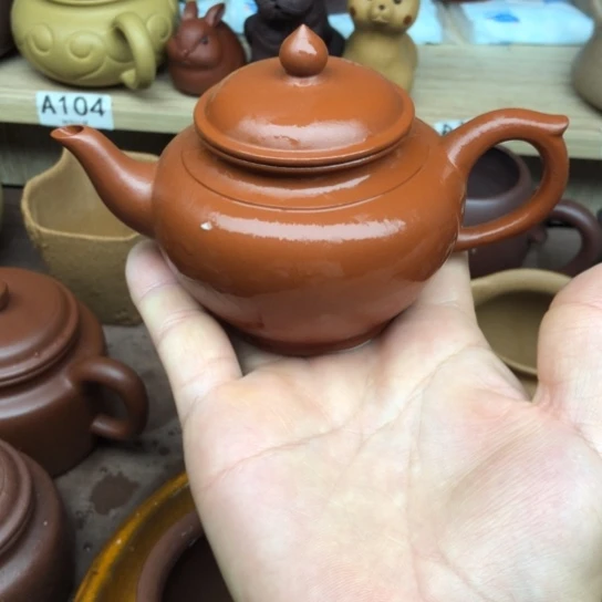 茶壶紫砂朱泥全手笑英140豪升左右
