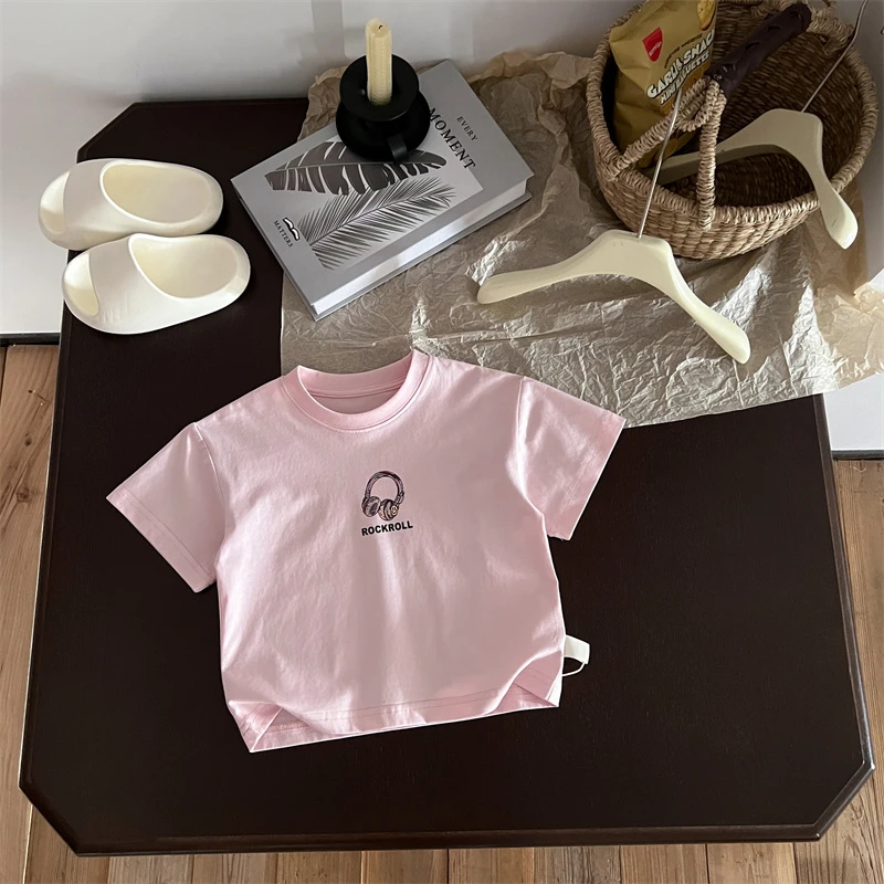 【现货】郝叔童品夏季新款潮牌男童短袖T恤2025时尚洋气韩版HL52109