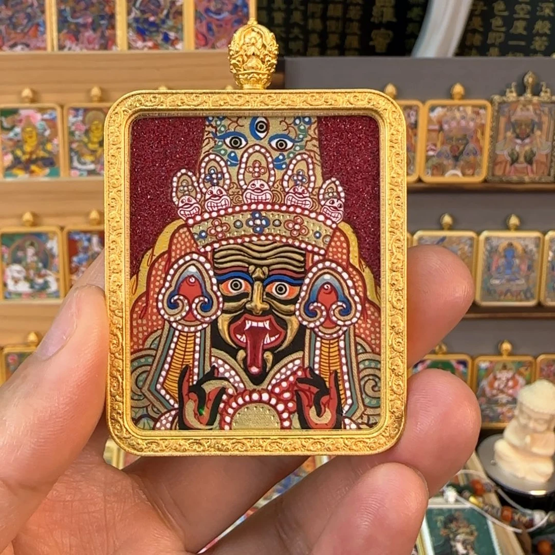 吊坠热贡纯手绘【扎基拉姆】非遗文化