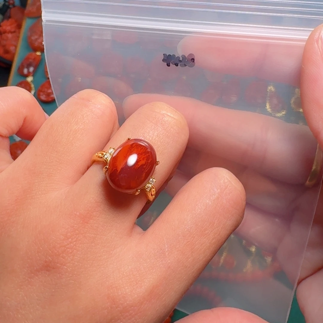 南红玛瑙南红银S925镶嵌